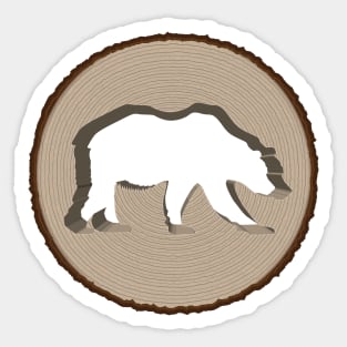 Wood Bear Sticker